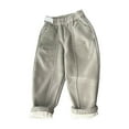 thumbnail image 1 of MEZZALL Boys Winter Lined Pants Thermal Thickened Trousers Warm Casual Joggers Kids Comfortable Slacks Solid Color Cute Child Clothes, 1 of 5