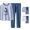 thumbnail image 1 of MEZZALL Boys Winter Thermal O-Neck Pajamas Sets With Cute Penguin Print Soft Stretch Long Sleeve Two Piece Sleepwear Kids Youth Cozy Home Loungewear Cozy Nightwear, 1 of 4