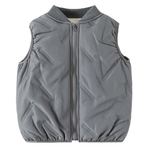 MEZZALL Boys Winter Vest For Kids Thickened Sleeveless Jacket V-Neck Warm Padded Vest Boys Casual Outerwear For Daily Wear Sports Outdoor Activities Cute Toddler Child Dailywear