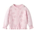 thumbnail image 1 of MEZZALL Breathable Knit Cardigan For Girls Lightweight Lace Openwork Blend Fall Jacket Long Sleeve Outerwear For Toddler Kids For Children 2-11 Years Solid Color Classic Clothes, 1 of 6