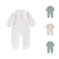 thumbnail image 1 of MEZZALL Child Baby Boys Long Sleeve Romper Jumpsuit O-Neck Soft Autumn Bodysuit Solid Color Cute Onesies, 1 of 6