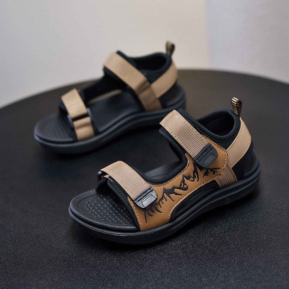 MEZZALL Child Boys Sandals Summer Comfortable Durable Footwear Boys Versatile Casual Outdoor Sandals Daily Fixed Design For Fit Daily Fashion Leisure Kids Everyday Shoes Solid Color Footwear