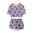 thumbnail image 1 of MEZZALL Child Breathable Boys Girls Dinosaur Print Outfit Sets Summer Lightweight Cozy Kids Short Sleeve T-Shirts With Shorts Everyday Wear O-Neck Leisure Daily Clothing Sets, 1 of 2