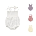 thumbnail image 1 of MEZZALL Child Gentle Knit Sleeper Bodysuit For Girls Lightweight Summer One-Pieces Romper For Babies Toddlers Solid Color Comfort Onesies, 1 of 6