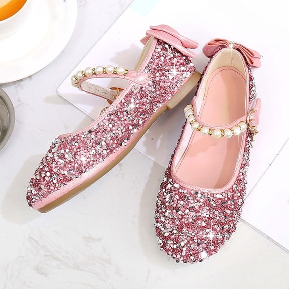 MEZZALL Child Girls Bow Flat Shoes For Little Girls Casual Party Dress Shoes With Durable Sole Comfort Daily Adorable Casual Kids Princess Solid Color Toddler Footwear