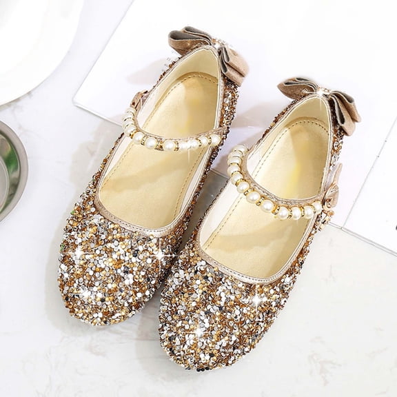 MEZZALL Child Girls Bow Flat Shoes For Little Girls Casual Party Dress Shoes With Durable Sole Comfort Daily Adorable Casual Kids Princess Solid Color Toddler Footwear