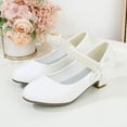 thumbnail image 1 of MEZZALL Child Girls Dress Shoes Girls High Heel Sparkly Flower Girl Shoes Closed Toe Ankle Strap Girl Kids Formal Wedding Party Birthday Daily Holiday Casual Princess Solid Color Footwear, 1 of 7