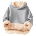 thumbnail image 1 of MEZZALL Child Girls Hooded Sweatshirt Soft Pullover Cozy Warm Kids Jacket Tops For Cold Weather Outdoor Play Long Sleeve O-Neck Festival Streetwear Cute, 1 of 4