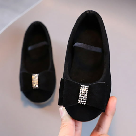 MEZZALL Child Girls Princess Shoes Toddler Kids Baby Bowknot Single Sandals Shoes Daily Adorable Casual Everyday Solid Color Beach Sweet Retro Footwear