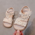 thumbnail image 1 of MEZZALL Child Girls Sandals With Bow Design Adjustable Straps Toddler Kids Casual Outdoor Spring Summer Fall Daily Fashion Versatile Princess Shoes Solid Color Footwear, 1 of 7