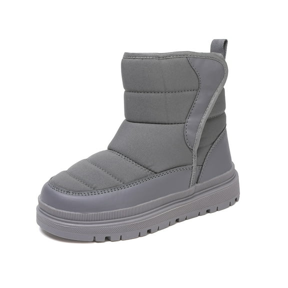 MEZZALL Child Girls Winter Boots Warm Plush Thick Sole Outdoor Solid Color Cold Weather Footwear Toddler Kids Trendy Shoes