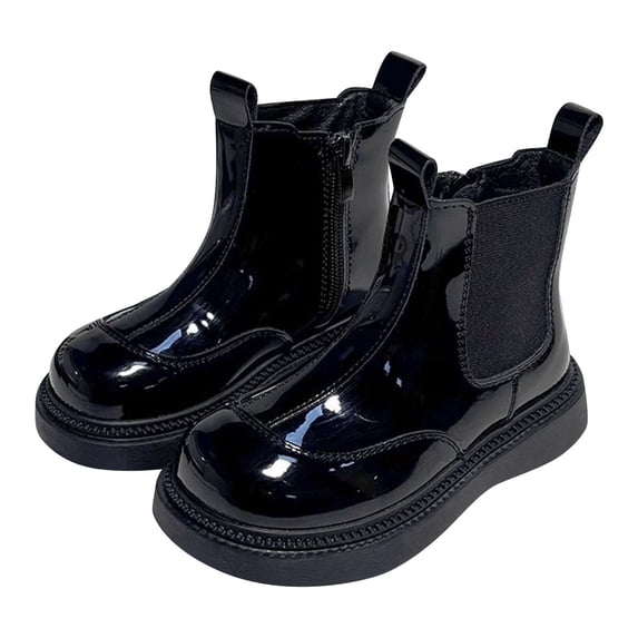 MEZZALL Child Kids Boots Fashion Ankle Booties Girls Boys Non- Sole Comfortable Footwear Durable Everyday School Outdoor Solid Color Shoes Lightweight Design Cozy Footwear