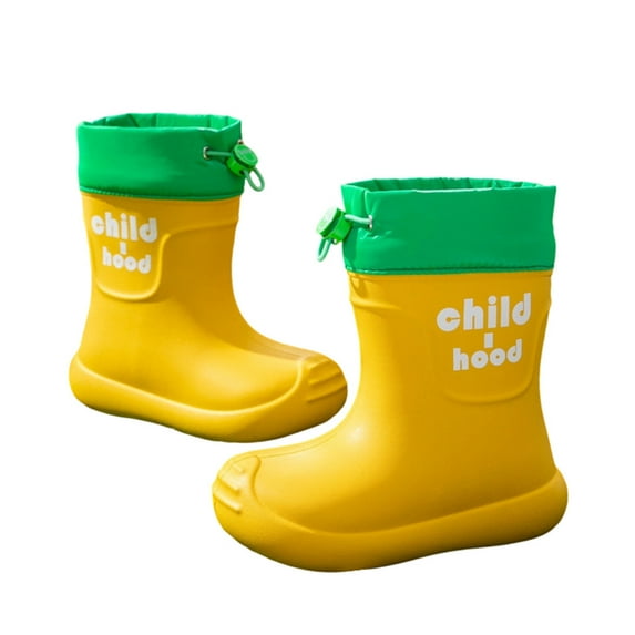 MEZZALL Child Kids Rain Boots Non-Slip High Top Toddler Booties Boys Girls Outdoor Solid Color Play Summer Fall Casual Shoes Fashionable Footwear