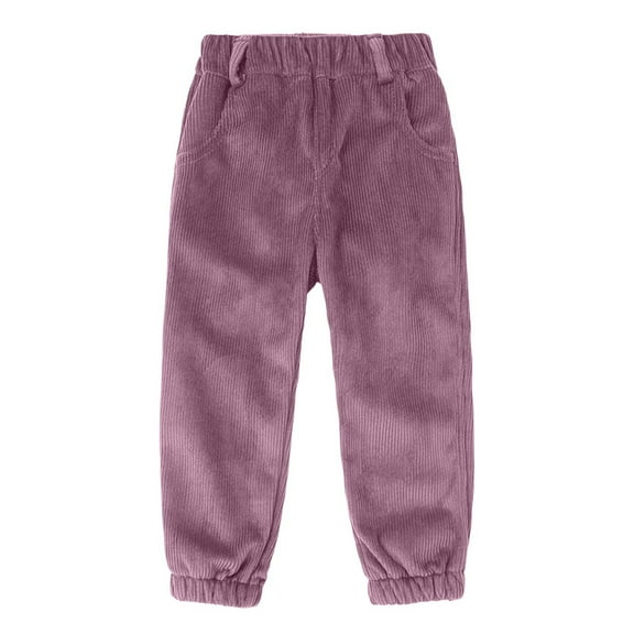 MEZZALL Child Pants Boys Corduroy Pants Winter Warm Fuzzy Trousers Slim Fit Casual Kids Joggers Soft Comfort Play Trousers Durable Cold Weather Cozy Slacks