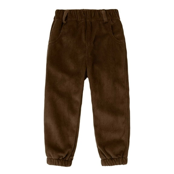 MEZZALL Child Pants Boys Corduroy Pants Winter Warm Fuzzy Trousers Slim Fit Casual Kids Joggers Soft Comfort Play Trousers Durable Cold Weather Stylish Slacks
