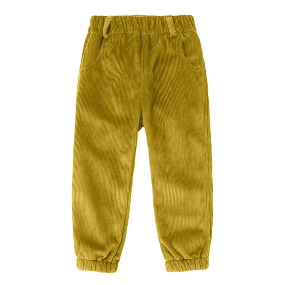 MEZZALL Child Pants Boys Corduroy Pants Winter Warm Fuzzy Trousers Slim Fit Casual Kids Joggers Soft Comfort Play Trousers Durable Cold Weather Versatile Slacks