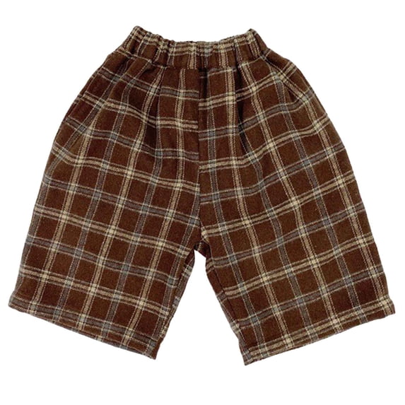 MEZZALL Child Toddler Boys Girls Casual Pants Summer Holiday Plaid Shorts Breathable Baby Wear