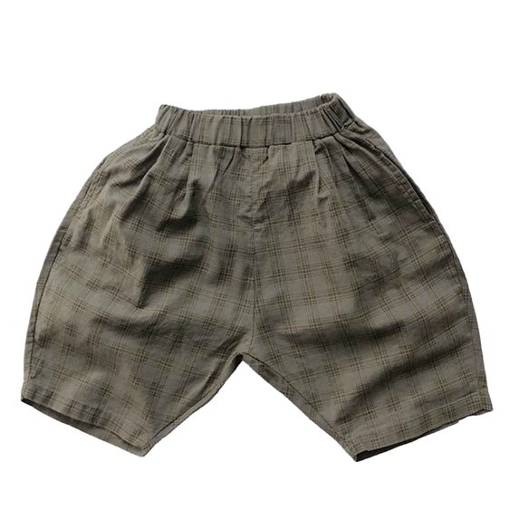 MEZZALL Child Toddler Boys Girls Casual Pants Summer Holiday Plaid Shorts Relaxed Fit Baby Wear