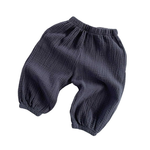 MEZZALL Child Toddler Boys Girls Elastic Pants Casual Summer Holiday Solid Color Trousers Streetwear Soft / 4-5 Years