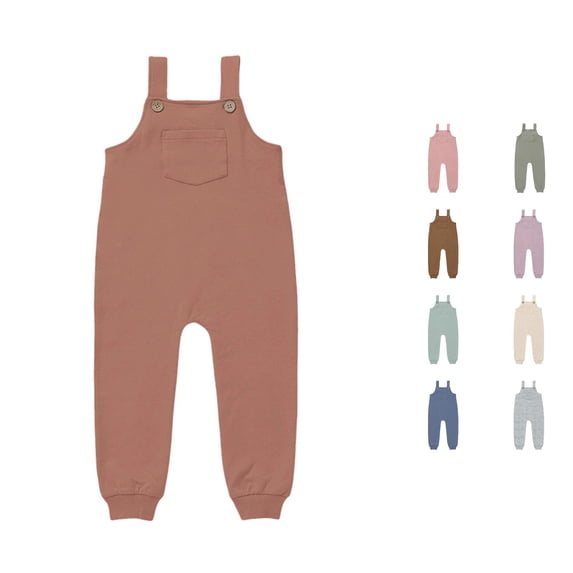 MEZZALL Child Toddler Girls Denim Overall Long Pants Suspender Jumpsuit Casual Square Collar With Pockets Solid Color Classic Bodysuit