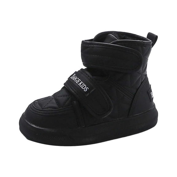 MEZZALL Child Winter Girls Boots Insulated Warm Plush Cold Weather Outdoor Solid Color Booties Toddler Youth Kids Cozy Shoes