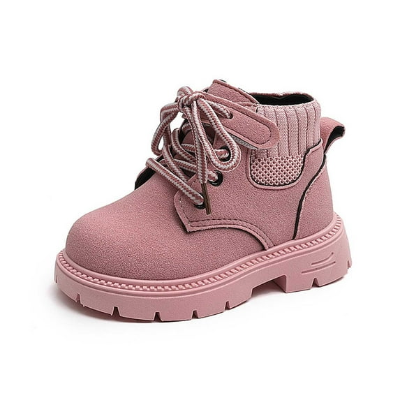 MEZZALL Child Winter Girls Short Boots Fall Winter Kids With Soft Soles Outdoor Solid Color Activities And Everyday Wear Comfort Shoes