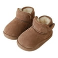 thumbnail image 1 of MEZZALL Child Winter Warm Snow Boots Girls Boys Outdoor Solid Color Cold Weather Plush Ankle Booties 15 Months To 6 Years Old Comfort Shoes, 1 of 7