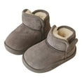 thumbnail image 1 of MEZZALL Child Winter Warm Snow Boots Girls Boys Outdoor Solid Color Cold Weather Plush Ankle Booties 15 Months To 6 Years Old Stylish Shoes, 1 of 6