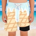 thumbnail image 1 of MEZZALL Children Boys Layer Ice Cream Print Swimwear For Kids Comfortable And Swimsuit With Ice Cream Artwork Summer Beach Breathable Bathing Suit Beachwear, 1 of 3