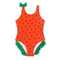 thumbnail image 1 of MEZZALL Children Kids Girls Spaghetti Swimwear Cute Fruit Graphic Printed Swimsuit Breathable Beachwear, 4-5 Years, 1 of 7