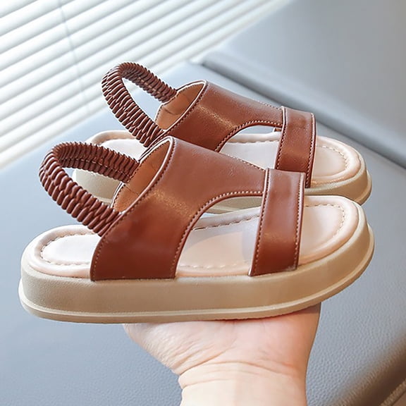 MEZZALL Children Sandals Girls Summer New Casual Beach Shoes Soft Soled Fashionable Trendy Shoes Children Shoes Daily Fashion Versatile Kids Princess Solid Color Toddler Footwear