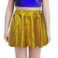 thumbnail image 1 of MEZZALL Child Sequin Cheerleading Skirt With Cut Design Versatile Dance Short Dress For Performances And Events Leisure Toddler Sundress, Gold, L, 1 of 3