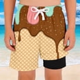 thumbnail image 1 of MEZZALL Children Swimsuit Boys Layer Swimwear Ice Cream Print Swim Trunks For Kids Swim Summer Beach Boho Bottoms Board Shorts, 1 of 3
