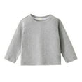 thumbnail image 1 of MEZZALL Children T-Shirts Long Sleeve T Shirts Kids Crewneck Solid Color Fall Winter Tops Basic Tees Soft Dailywear, 1 of 7
