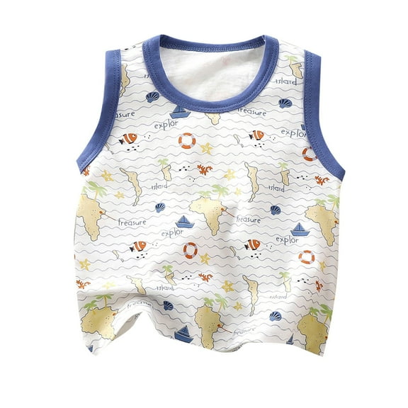 MEZZALL Children's Casual Fashion Dinosaur Print Sleeveless Vest Fashion 6Y Relaxed Fit Baby Wear