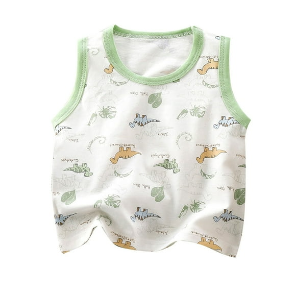 MEZZALL Children's Casual Fashion Dinosaur Print Sleeveless Vest Fashion 8Y Lovely Kids Wear