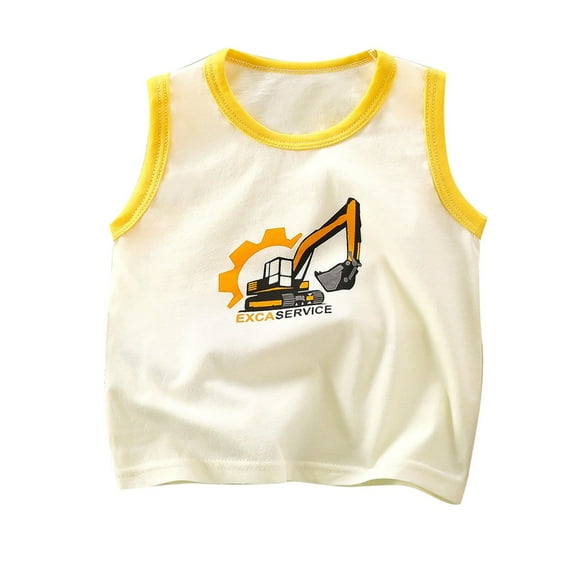 MEZZALL Children's Casual Fashion Dinosaur Print Sleeveless Vest Fashion 8Y Relaxed Fit Baby Wear