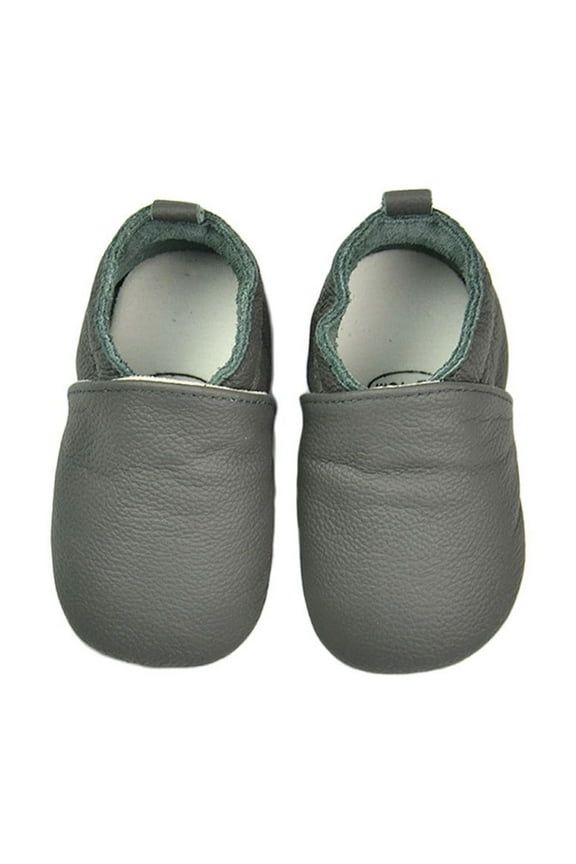 Crawling Shoes Baby First Walking Shoes Girls Boys Slippers Crawling Shoes Baby Shoes Soft Leather With Suede Soles Leather Shoes 0 2 Years Lovely Footwear, Grey, 12-18 Months