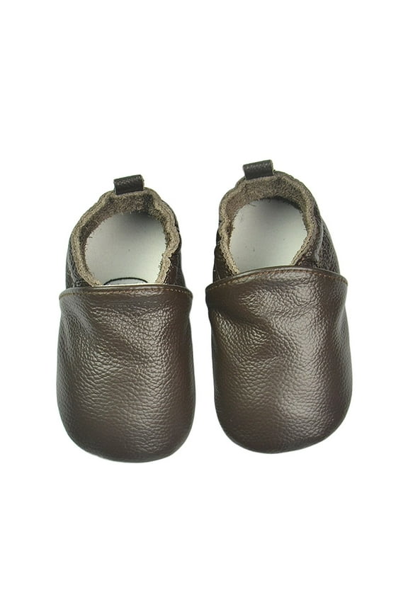 Crawling Shoes Baby First Walking Shoes Girls Boys Slippers Crawling Shoes Baby Shoes Soft Leather With Suede Soles Leather Shoes Newborn 0 2 Years Soft Footwear, Coffee, 6-12 Months