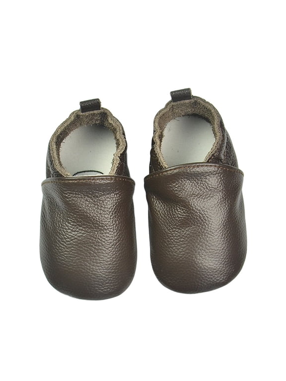 Crawling Shoes Baby First Walking Shoes Girls Boys Slippers Crawling Shoes Baby Shoes Soft Leather With Suede Soles Leather Shoes Newborn 0 2 Years Soft Footwear, Coffee, 6-12 Months