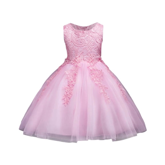 MEZZALL Dresses Sparkling Party Dress Girls Glimmering Sequin Gown With Skirt For Stage Performances Birthday Short Sleeve Crew Neck Solid Color Child Sundress