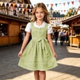 MEZZALL Elegant Girls Festive Waist Tied Bavarian Style Dresses For ...
