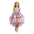 thumbnail image 1 of MEZZALL Elegant Girls Party Dress With Sleeveless Bodice And Sparkling Tail Evening Gown Sequin Boho Dresses, 1 of 4
