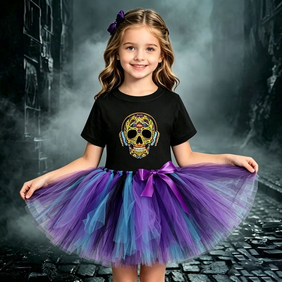 MEZZALL Halloween Dress For Girls Outfit With Skirt Comfortable For Parties Stylish Clothes Sets