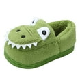 thumbnail image 1 of MEZZALL Fashion Cute Spring Boys Girls Slippers Flat Bottom Lightweight Soft Comfort Warm Solid Color Cartoon Animal Shape Relaxed Fit Toddler Footwear, Green, 6-7 Years, 1 of 6