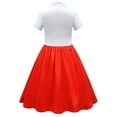 thumbnail image 1 of MEZZALL Girls 1950s Kids Poodle Dress Sundress Retro Dresses, Red, 3-4 Years, 1 of 5