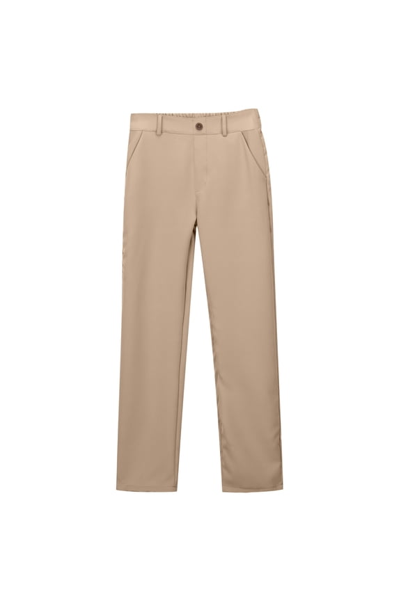 Girls Boys Pants Solid Color Casual Kids Dress Pants Slacks Trousers High Stretchy With Pockets Size 5 16 Years Trendy Toddler Clothing