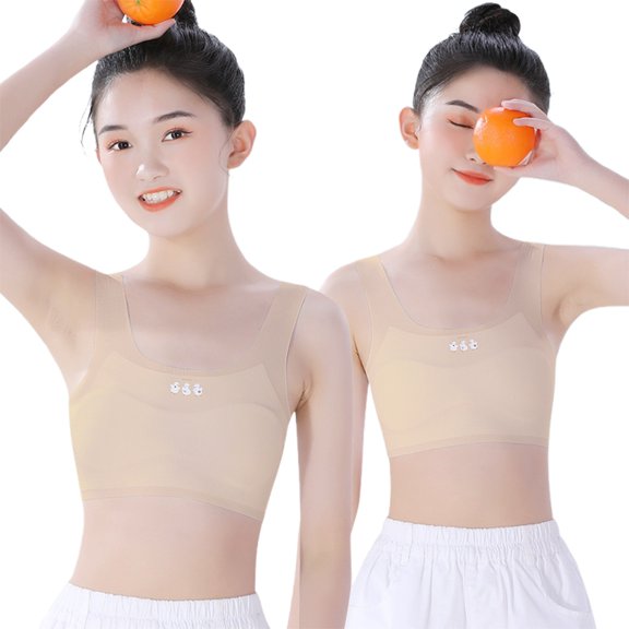MEZZALL Girls Bra Early Development Comfortable And Flexible Children Camisole And Bra For Everyday Wear And Activity Boho Toddler Cartoon Clothing