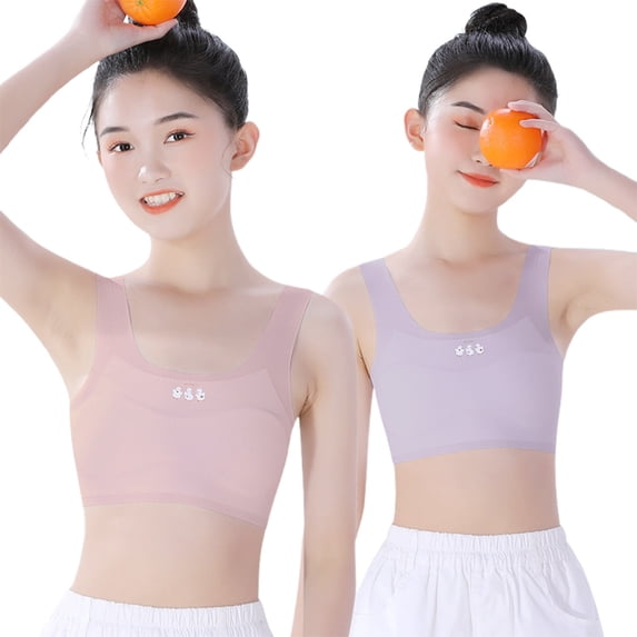 MEZZALL Girls Bra Early Development Comfortable And Flexible Children Camisole And Bra For Everyday Wear And Activity Holiday Toddler Cartoon Clothing