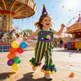 thumbnail image 1 of MEZZALL Girls Carnival Party Romper With Embroidered Hat Design Casual Jumpsuit Toddler And Festive Celebrations Cozy Long Sleeve O-Neck Spring Child One-Pieces, 1 of 5